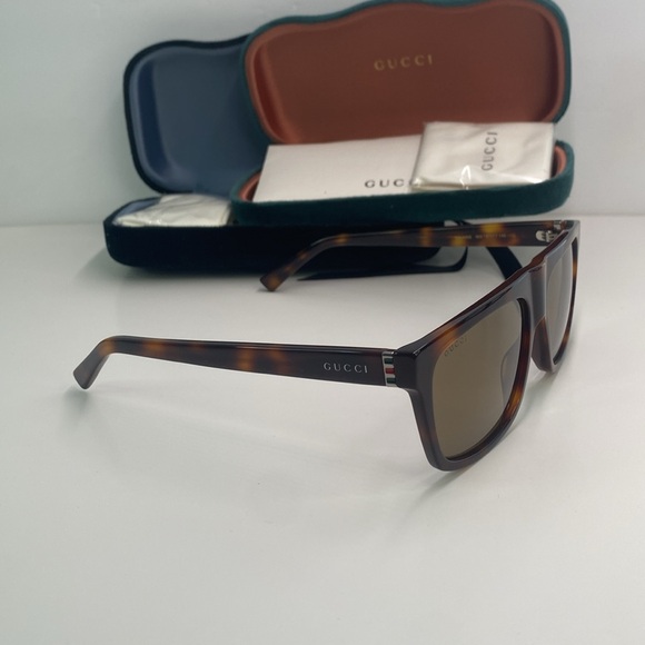 New Authentic Gucci GG0450S 003 57 Men's Sunglasses - Picture 7 of 14